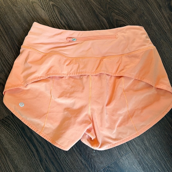 Lululemon Speed Up Orange Shorts size 4 Tall (4” inseam) - Picture 2 of 4